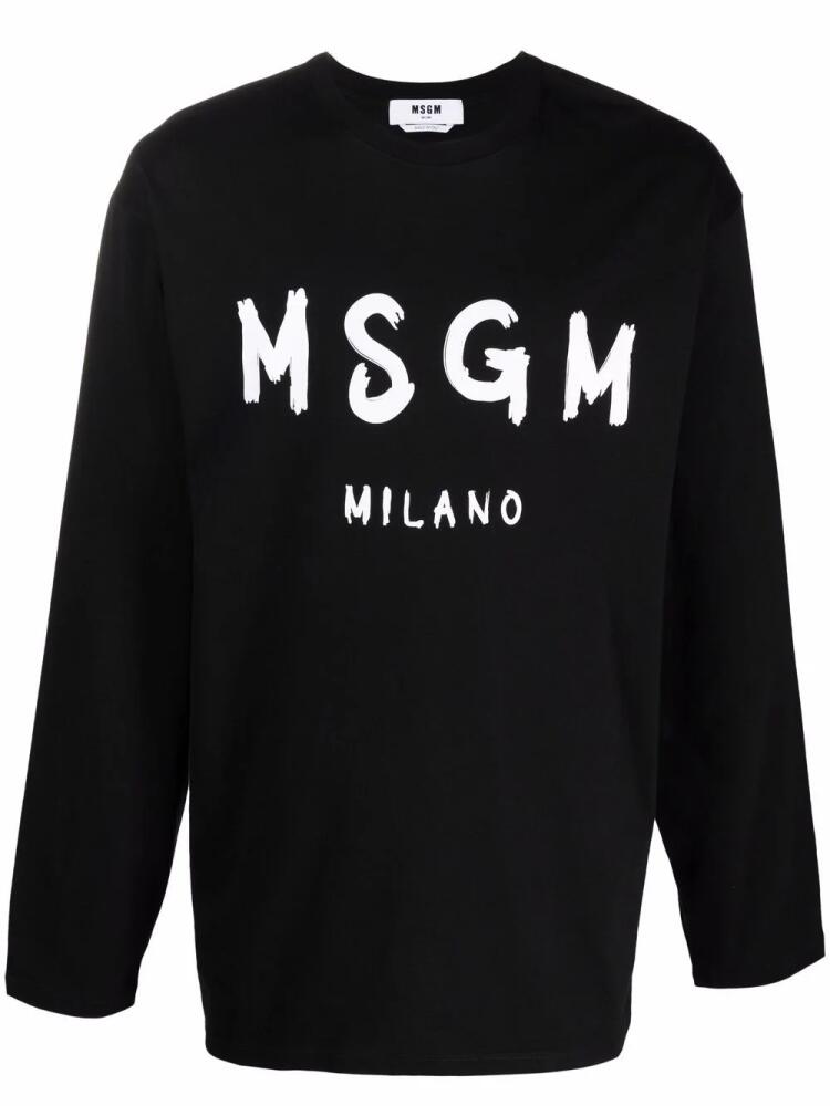 MSGM long-sleeve logo sweatshirt - Black Cover