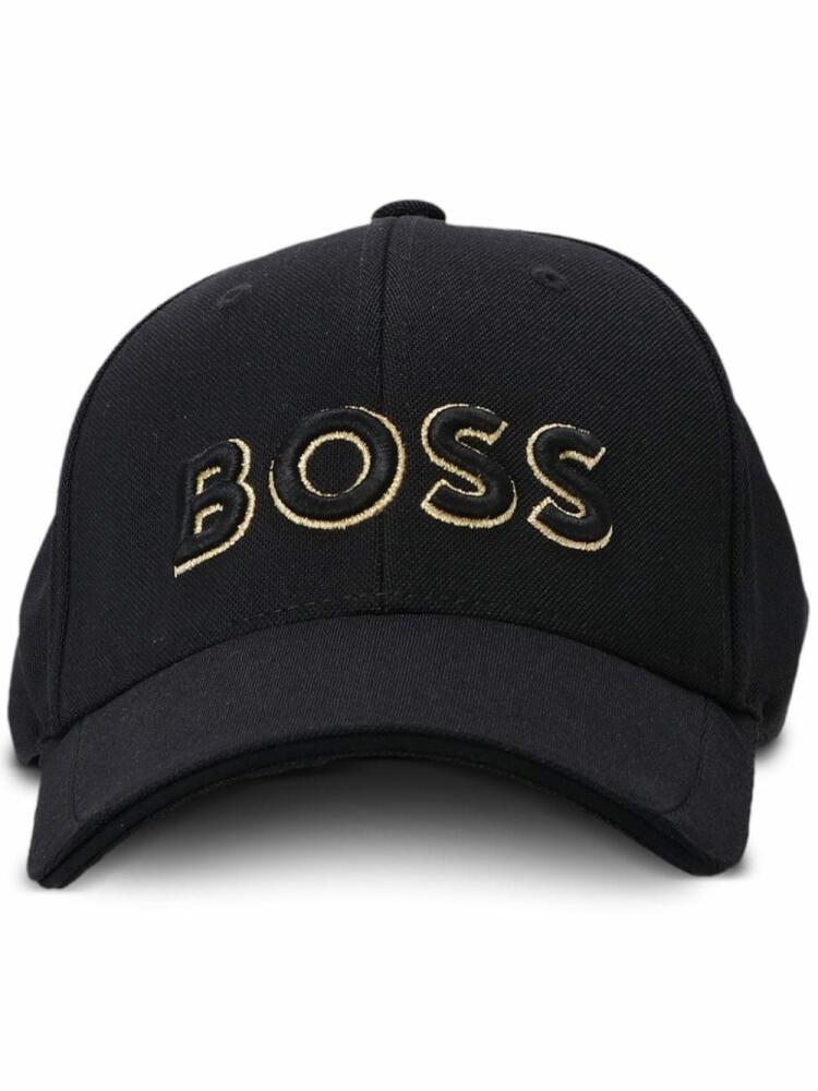 BOSS logo-embroidered cotton baseball cap - Black Cover