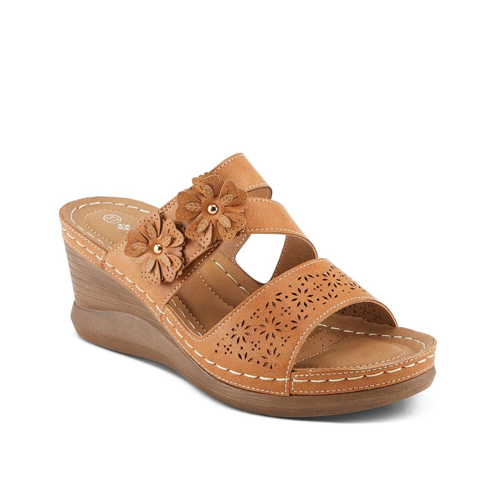 Patrizia by Spring Step Lolly Wedge Sandal | Women's | Camel Cover