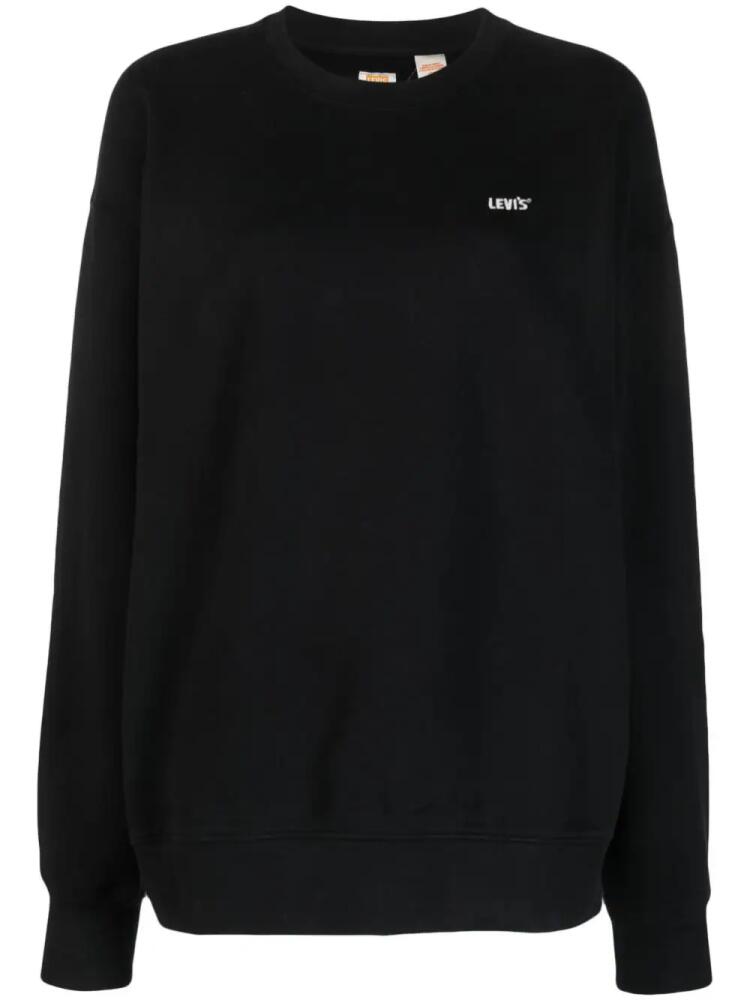 Levi's logo-embroidered cotton sweatshirt - Black Cover