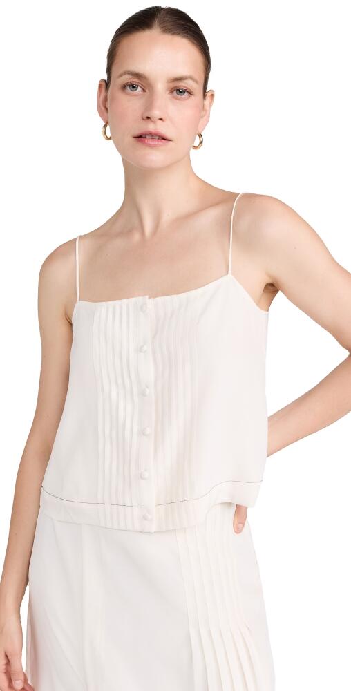 La Ligne Pintuck Detail with Spaghetti Strap Top Ivory Cover