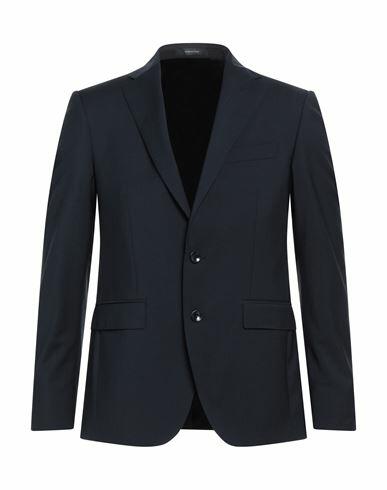 Angelo Nardelli Man Blazer Midnight blue Virgin Wool Cover