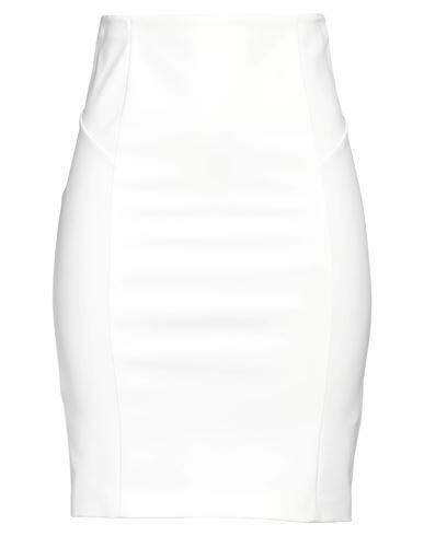 Patrizia Pepe Woman Mini skirt White Cotton, Polyamide, Elastane Cover