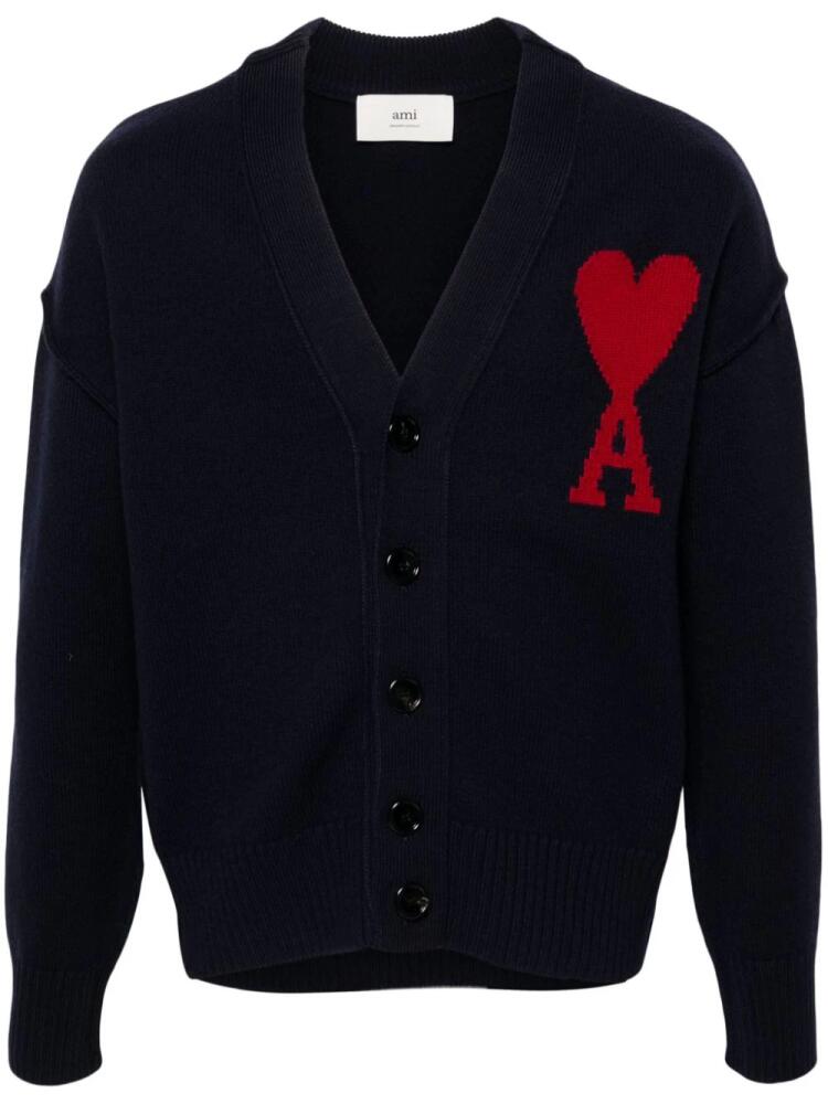 AMI Paris Ami de Coeur cardigan - Blue Cover