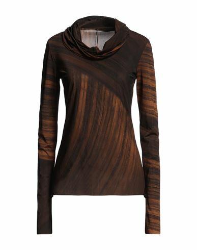 Masnada Woman T-shirt Brown Polyamide, Elastane Cover