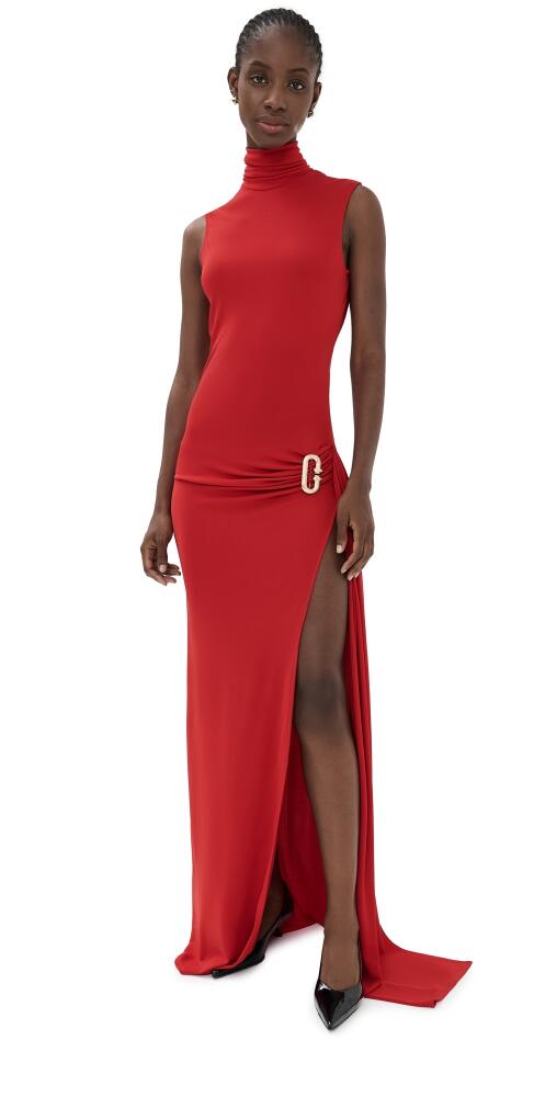 Casablanca Sleeveless Side Split Column Dress Red Cover