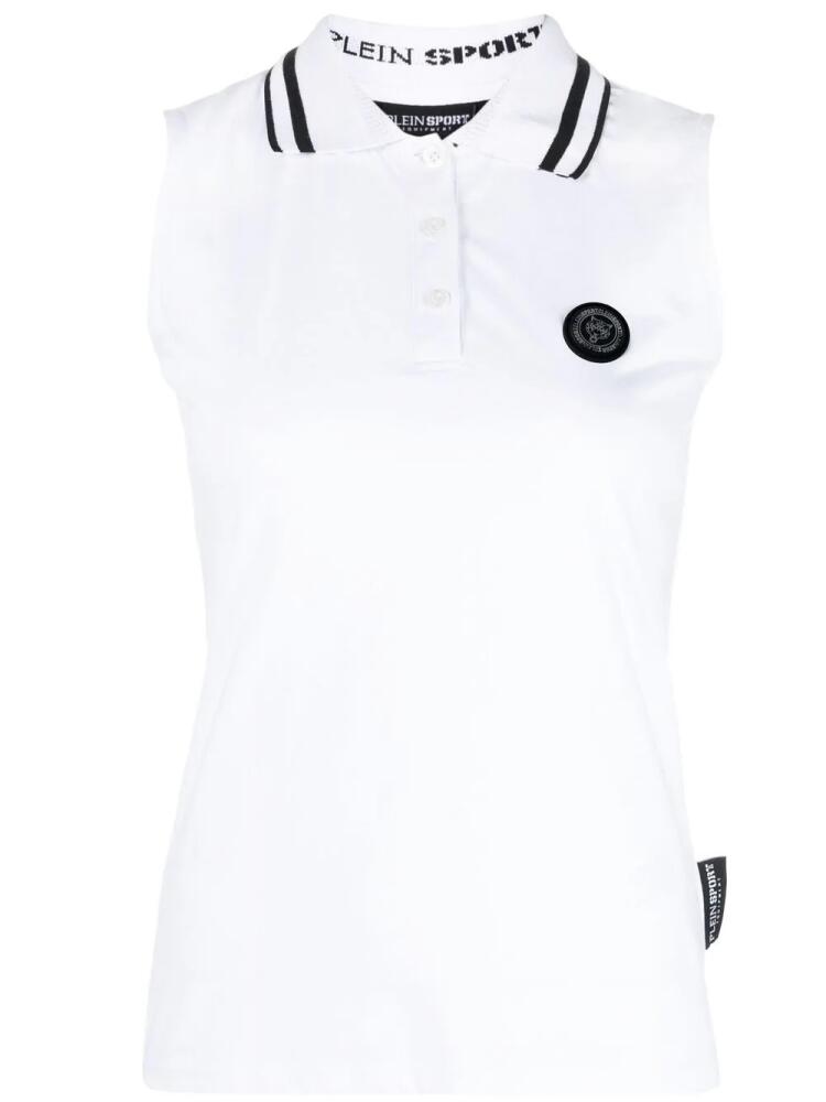 Plein Sport polo collar tank top - White Cover