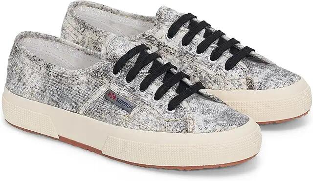 Superga 2750 cotton denim destroyed (White Black Beige Gardenia) Women's Shoes Cover