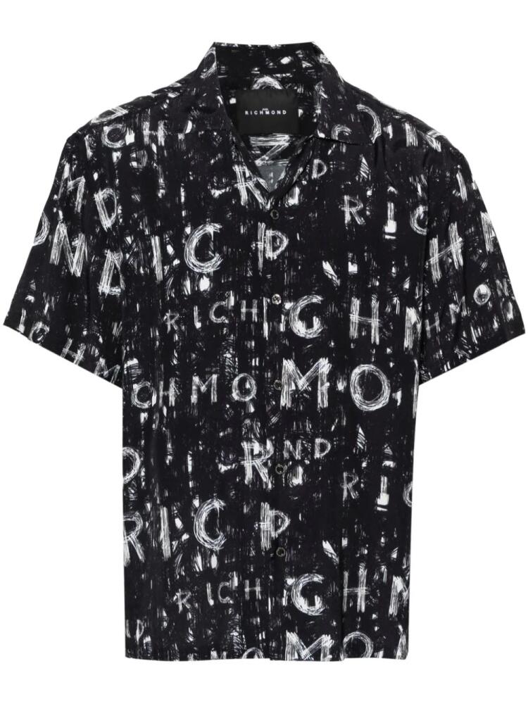 John Richmond logo-print short-sleeve shirt - Black Cover