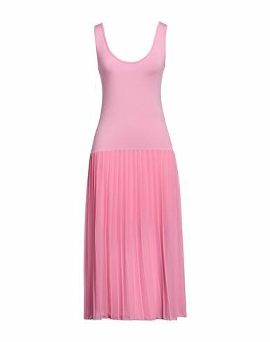 Kontatto Woman Midi dress Pink Viscose, Elastane Cover