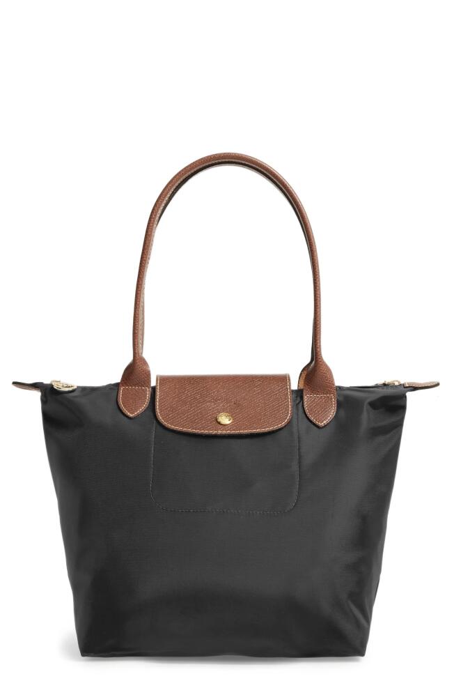 Longchamp Medium Le Pliage Nylon Shoulder Tote in Black Cover