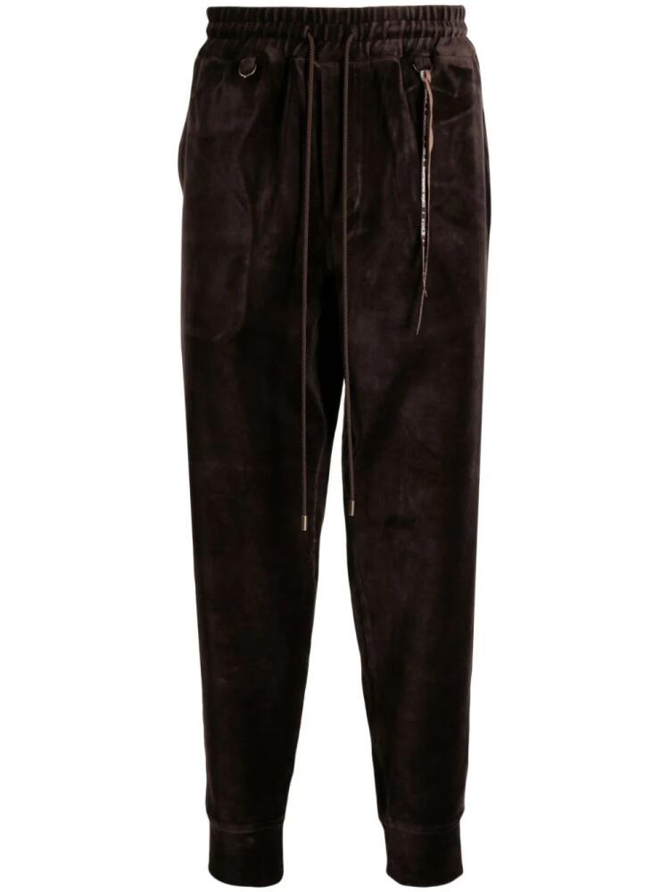 Mastermind World tapered velour track pants - Brown Cover