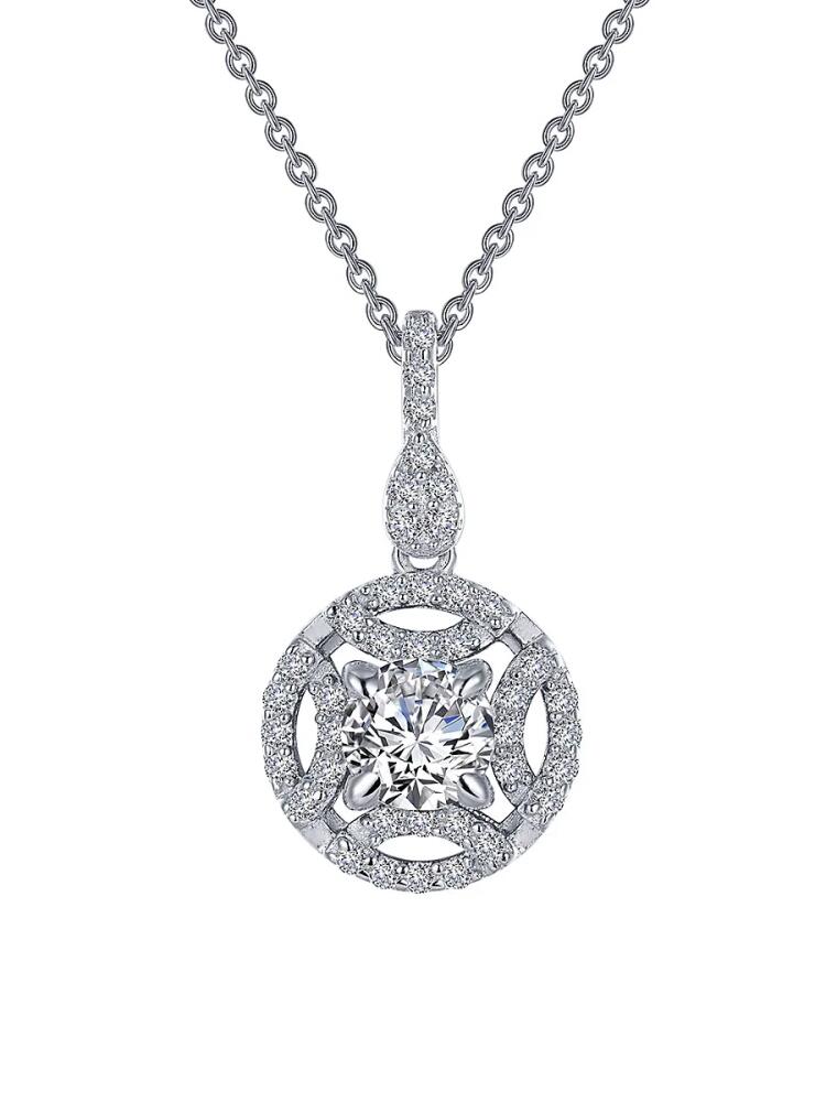 Lafonn Women's Heritage Platinum Plated Sterling Silver & Simulated Diamond Pendant Necklace Cover