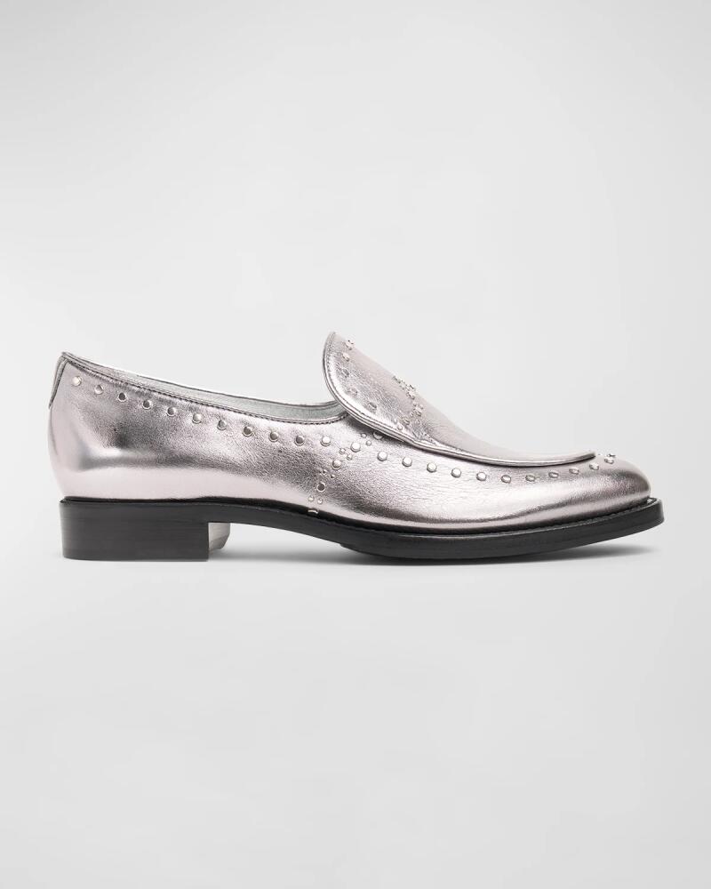 The Office of Angela Scott Miss Cecilia Studded Leather Loafers Cover