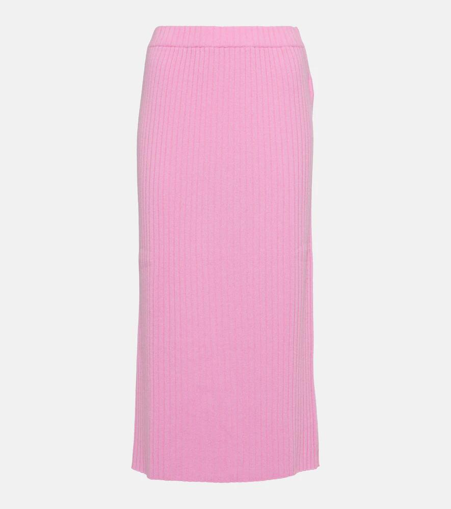 Jardin des Orangers High-rise ribbed-knit cashmere midi skirt Cover