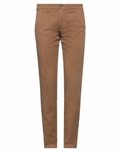 40weft Man Pants Brown Cotton, Elastane Cover