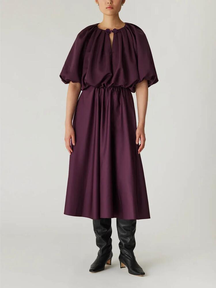 Rebecca Taylor Techy Sateen Skirt in Plum Cover