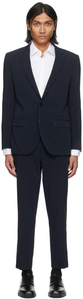 Hugo Navy Slim-Fit Blazer Cover