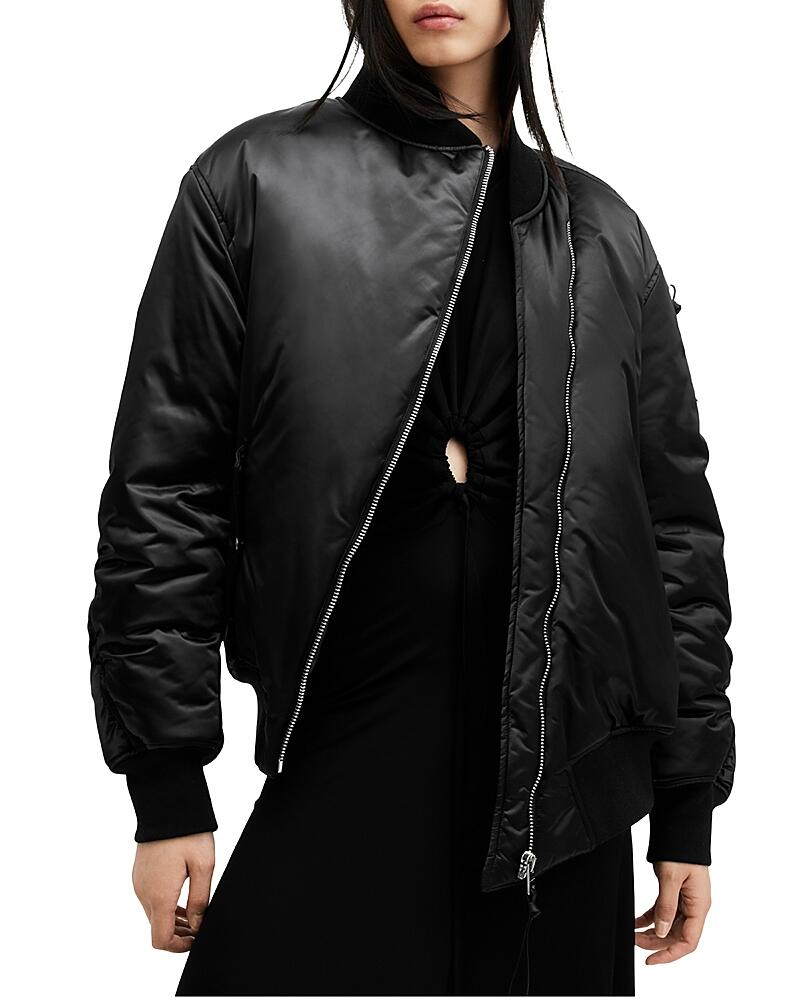 Allsaints Roomer Asymmetrical Zip Bomber Jacket Cover