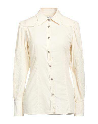 Dondup Woman Shirt Ivory Viscose, Polyamide Cover