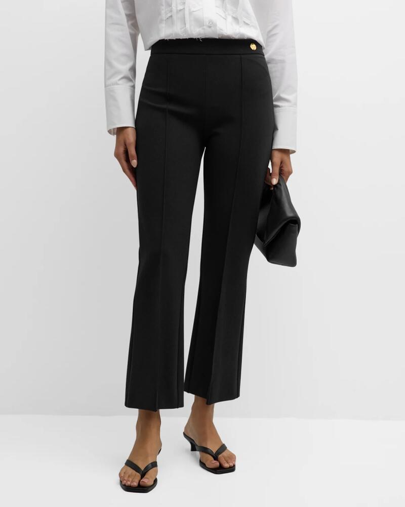 CALLAS Milano Lola Cropped Pintuck Flare-Leg Pants Cover