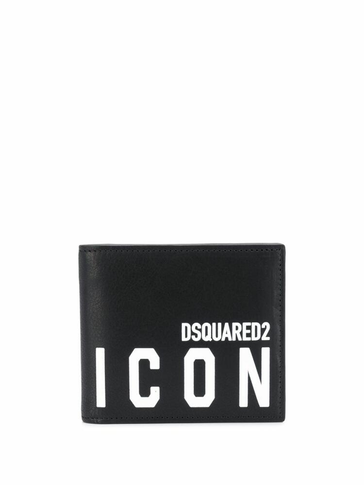 DSQUARED2 Icon logo print wallet - Black Cover