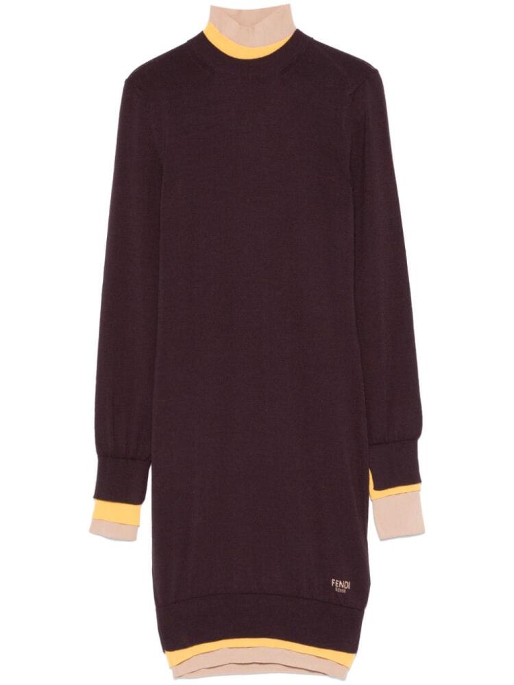 FENDI layered mini dress - Purple Cover