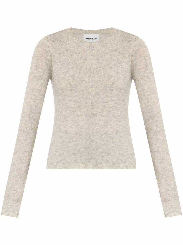 MARANT ÉTOILE brushed crew-neck jumper - Neutrals Cover