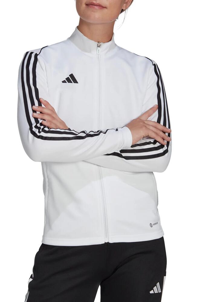 adidas Tiro 23 League Recycled Polyester Soccer Jacket in White Cover