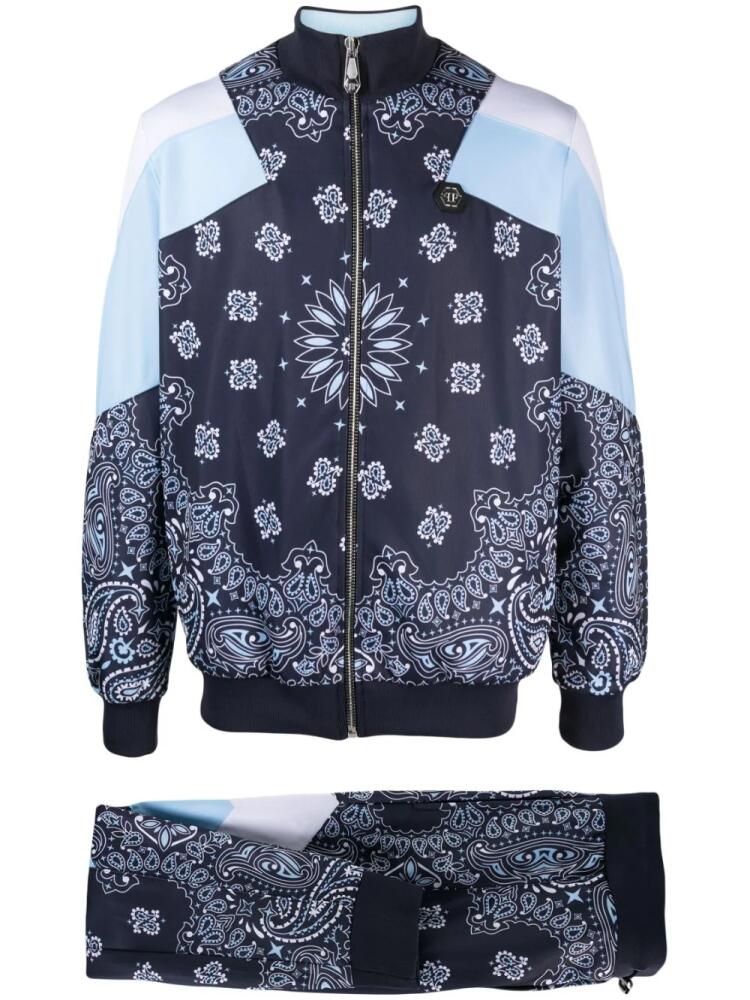 Philipp Plein paisley-print tracksuit - Blue Cover