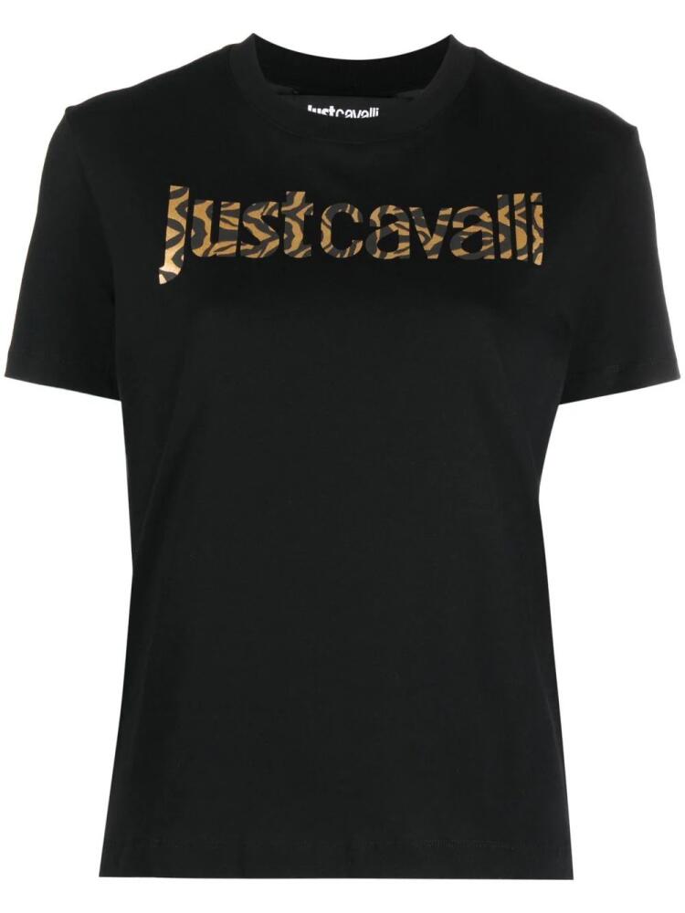 Just Cavalli logo-print cotton T-shirt - Blue Cover