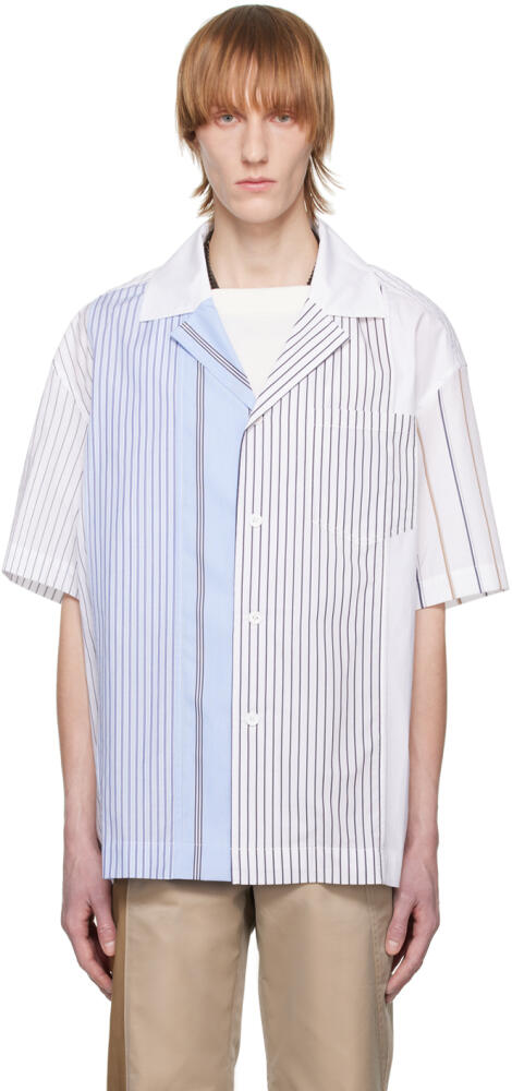 Feng Chen Wang Blue Striped Shirt Cover