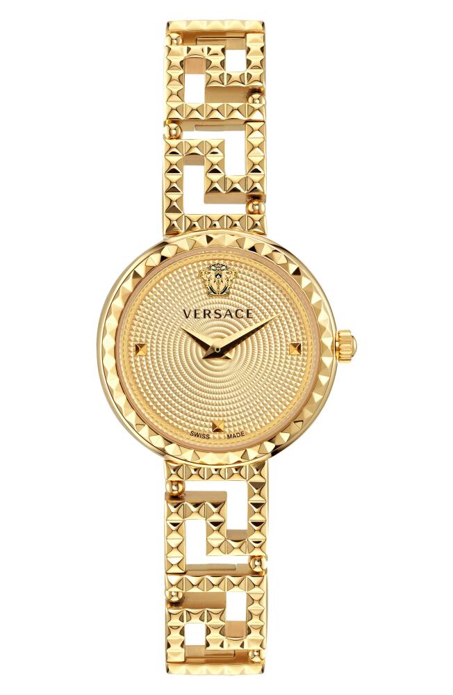 Versace Greca Goddess Bracelet Watch, 28mm in Ip Yellow Gold Cover