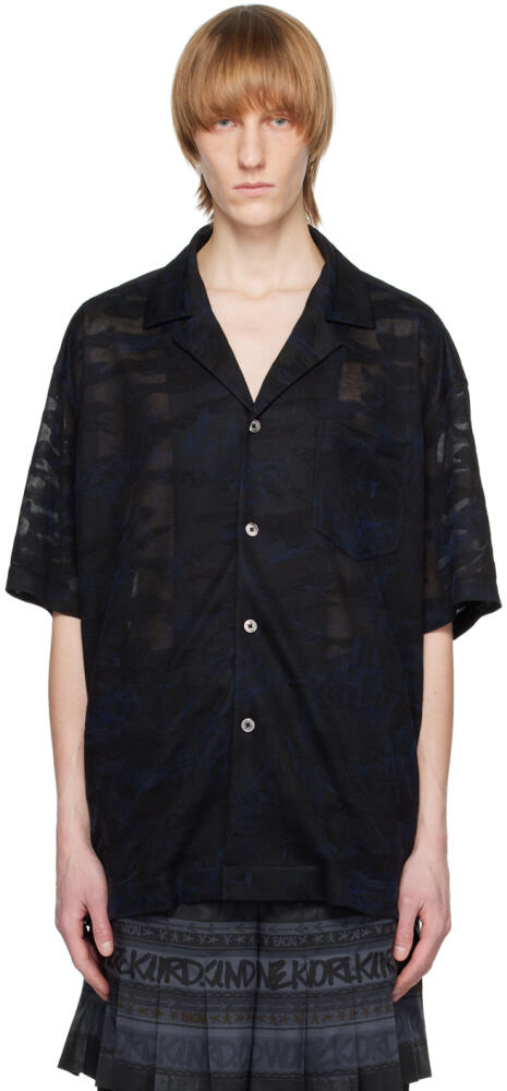 Feng Chen Wang Black Camouflage Shirt Cover