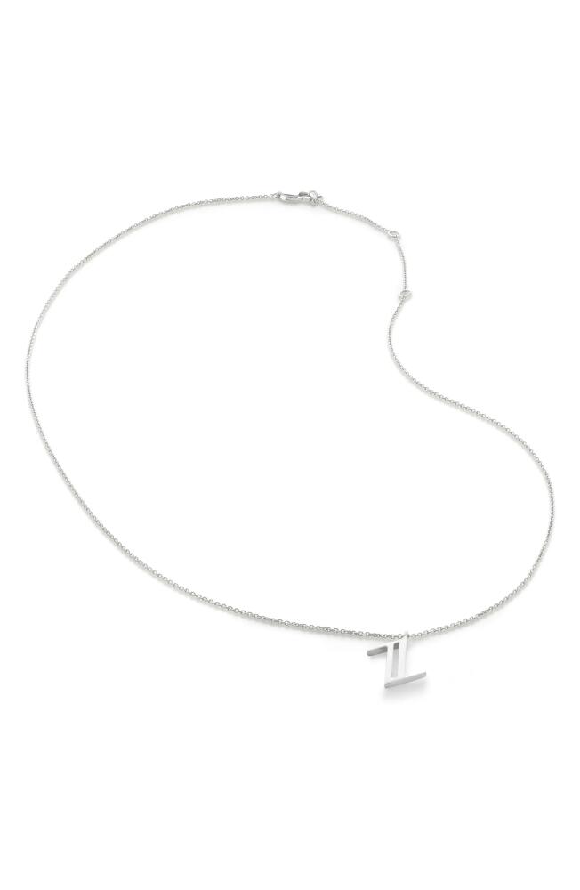 Monica Vinader Initial Pendant Necklace in Sterling Silver - Z Cover