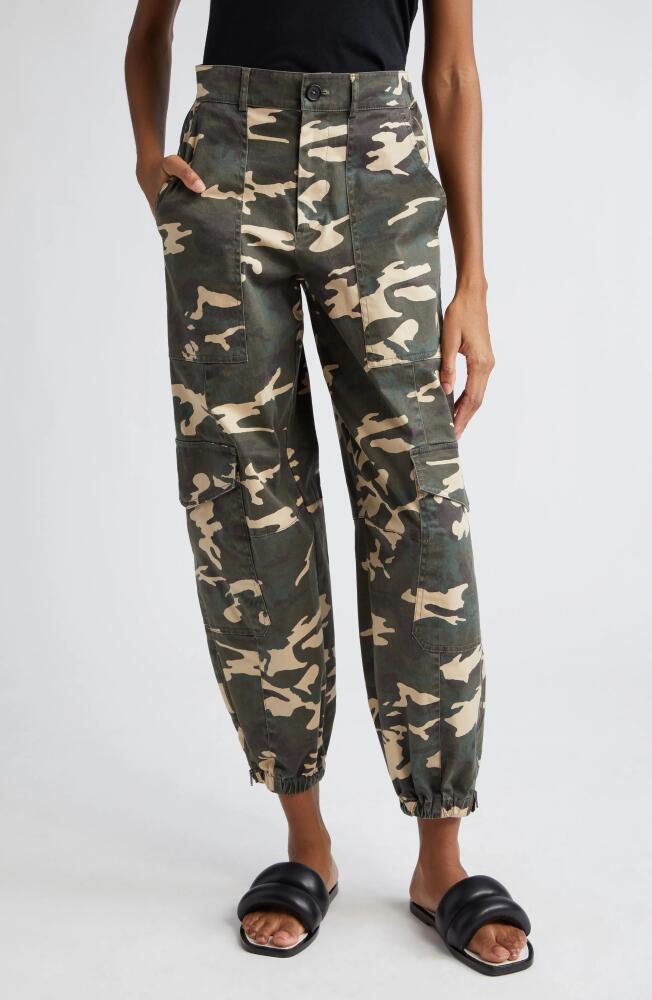 ATM Anthony Thomas Melillo Camo Print Crop Stretch Cotton Twill Cargo Joggers in Classic Camo Cover