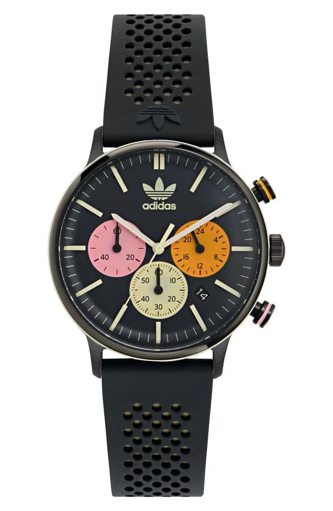 adidas AO Silicone Strap Chronograph Watch in Black Cover