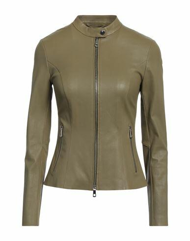 Desa 1972 Woman Jacket Sage green Leather Cover