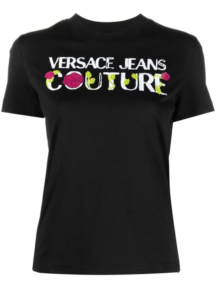 Versace Jeans Couture logo-print short-sleeved T-shirt - Black Cover