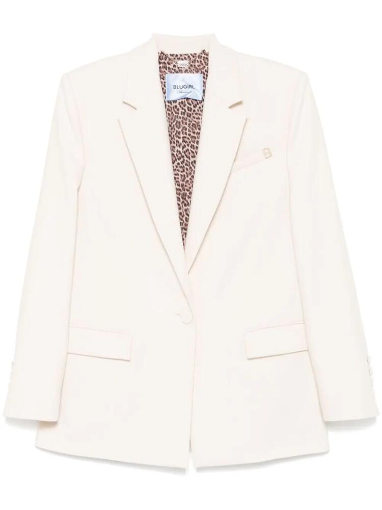 Blugirl logo-plaque blazer - Neutrals Cover