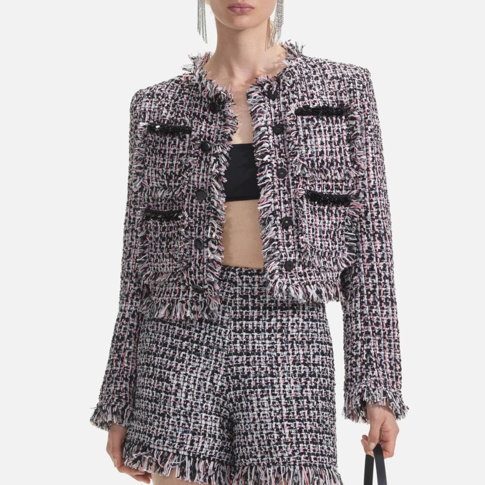 Self-Portrait Fringed Bouclé Blazer Jacket Cover