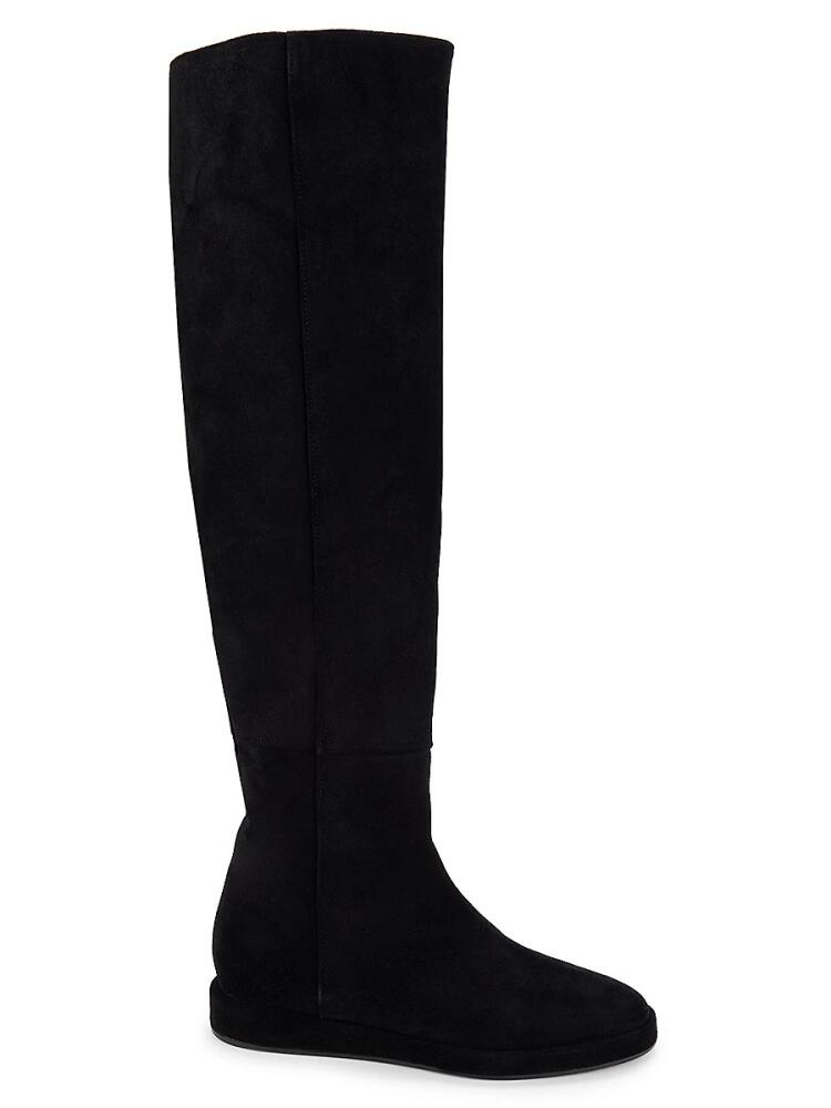 Co Women's Slouchy Suede Knee High Boots - Black Cover