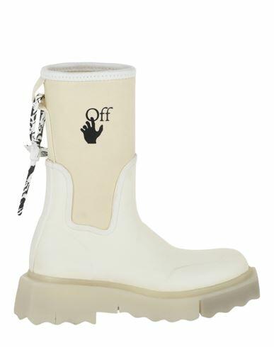 Off-white New Rainboot Sponge Boots Woman Ankle boots White Rubber, Polyester Cover