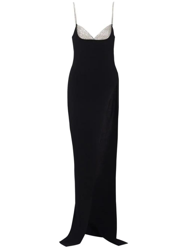 Balmain crystal-embellished knitted gown - Black Cover