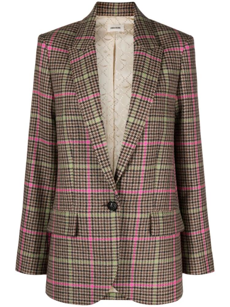 Zadig&Voltaire plaid-check single-breasted blazer - Neutrals Cover