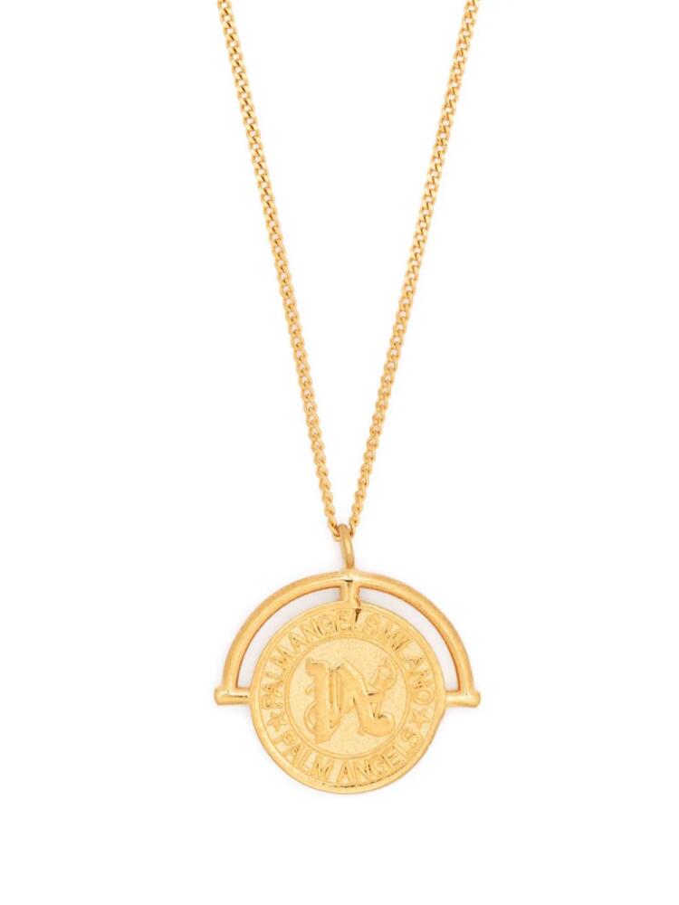 Palm Angels Chevalier monogram necklace - Gold Cover