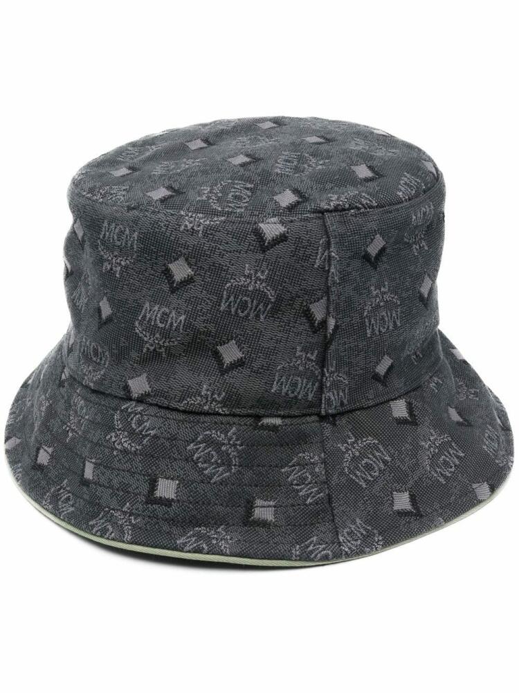 MCM logo-print bucket hat - Grey Cover