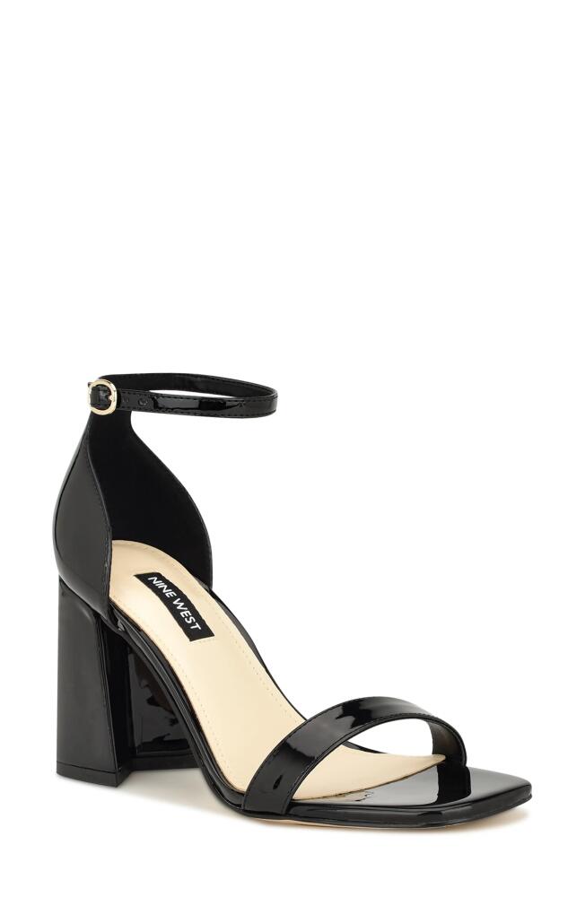 Nine West Ilea Patent Ankle Strap Sandal in Black Cover