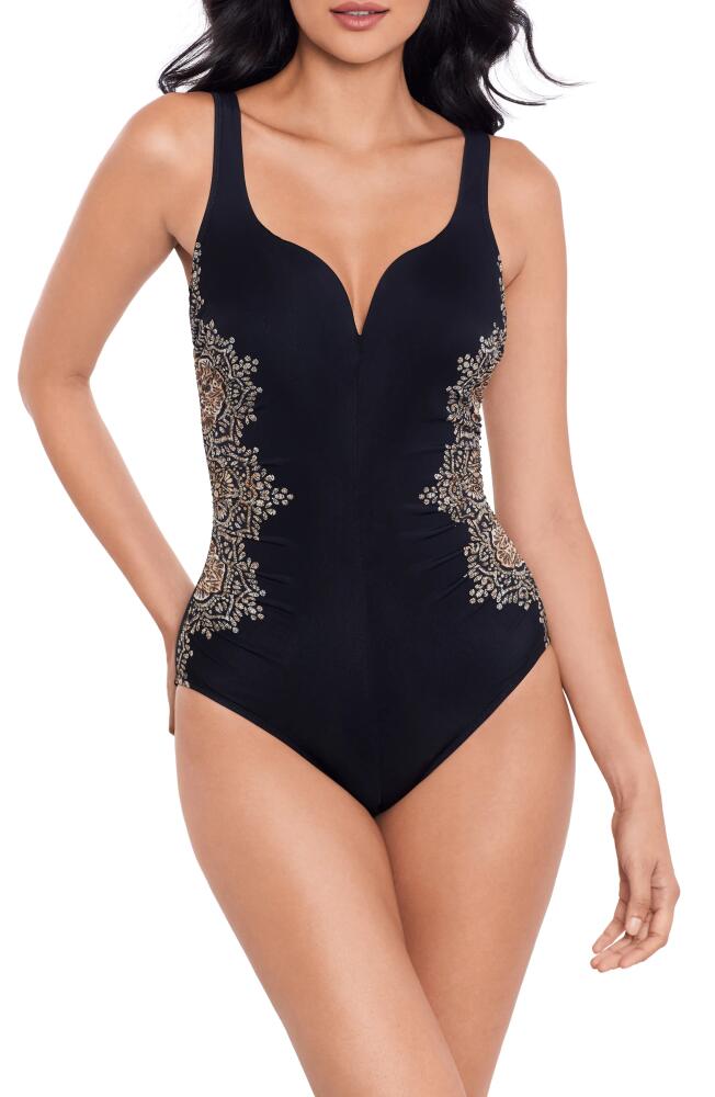 Miraclesuit Cappadocia Temptation Underwire One-Piece Swimsuit in Black/Multi Cover