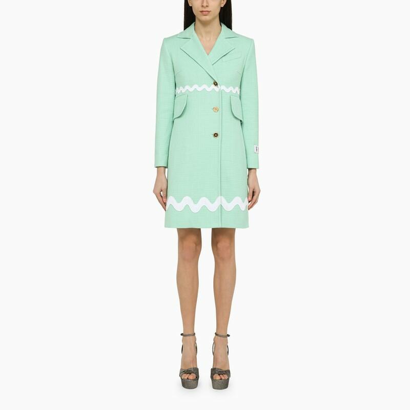 Patou Single-breasted mint green cotton coat Cover